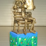 La Voce, 2012, cm 30x14x9, bronzo su base di legno, Gian Paolo Gazzola