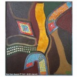 L'oasi - 2010 - Cm 96x86 - Tecnica mista e mosaico su legno - Gian Paolo Gazzola