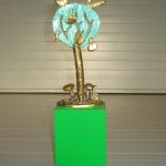 Melino, 2012, cm 28x8x7, bronzo dipinto su base di legno, Gian Paolo Gazzola