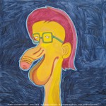 Politico di Centro-Sinistra - 2010 - Cm 57x56 - Olio su pannello di legno - Gian Paolo Gazzola