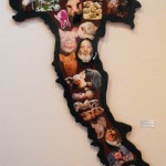 Porcilandia - 2010 -  cm 150x75 - Tecnica mista e collage su legno - Gian Paolo Gazzola