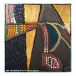 Triangoli - 2010 - Cm 96x86 - Tecnica mista e mosaico su legno - Gian Paolo Gazzola