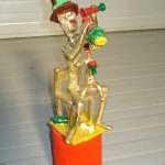 Vecio Alpin, 2012, cm 35x9,5x8, bronzo dipinto su base di legno, Gian Paolo Gazzola